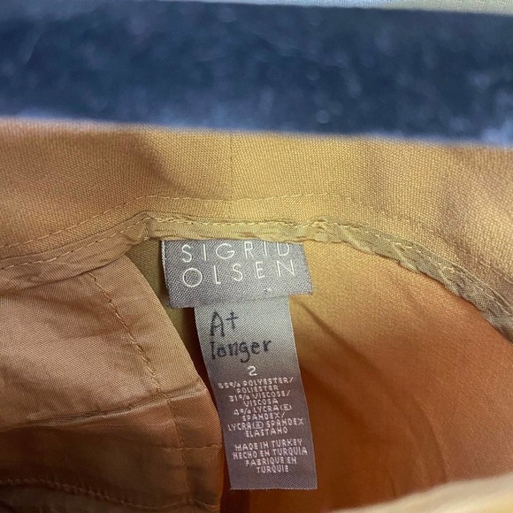 Sigrid Olsen | Tan Brown Dressy Pants Size 2‎ - Picture 5 of 5